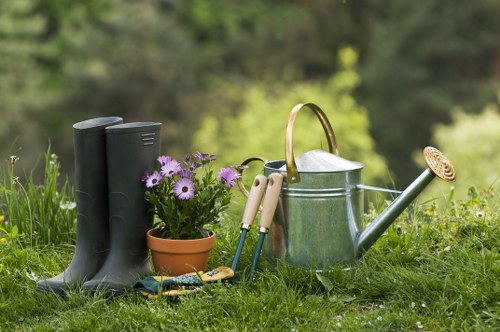 Garden waste being sorted for recycling in East Finchley
